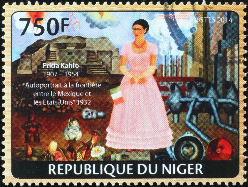 Frida Kahlo Self-portrait on the Borderline between Mexico and the United States