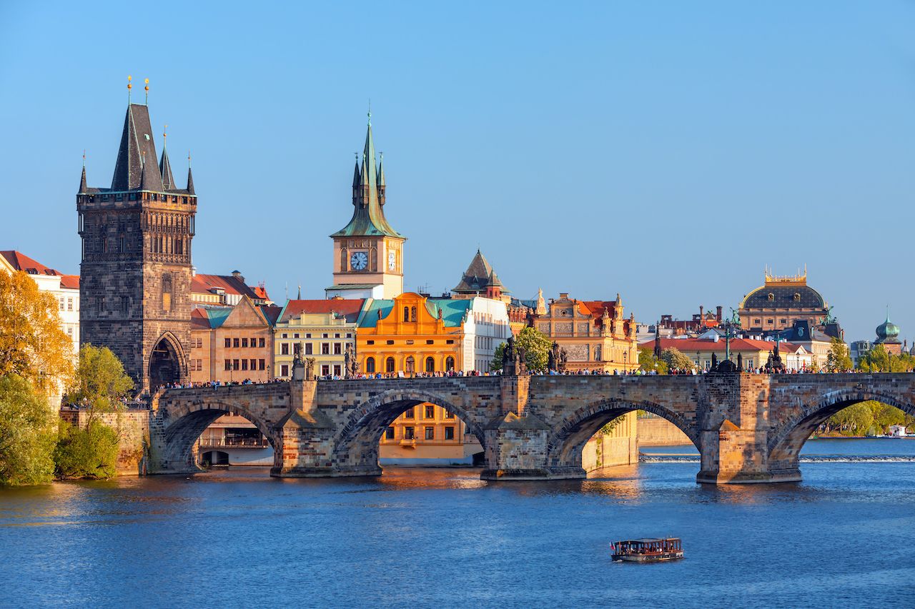 Scenic view historical center of Prague,buildings and landmarks of old town, Prague, Czech Republic, Prague art and culture