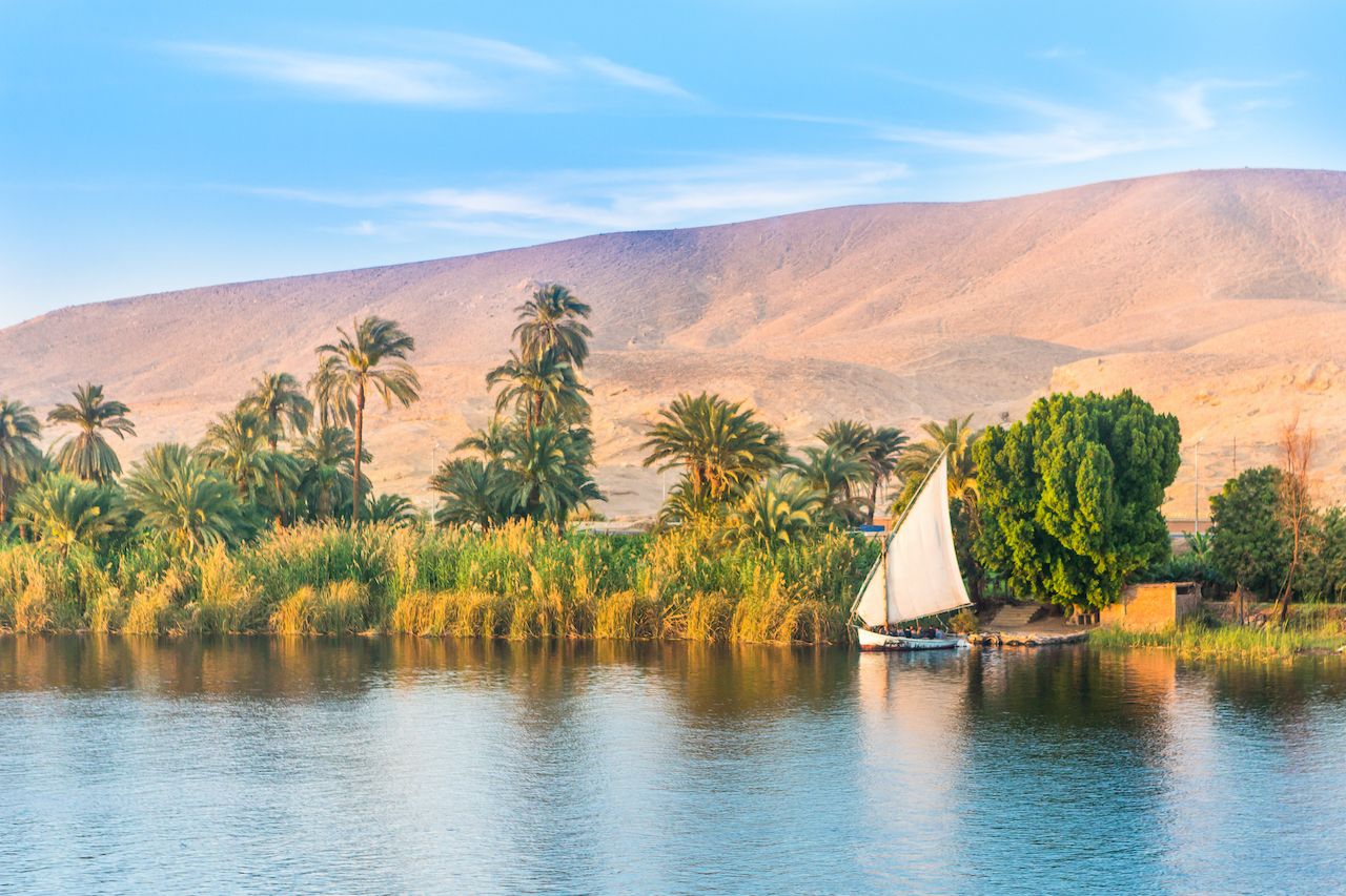 River Nile in Egypt. Luxor, Africa.,Nile cruise