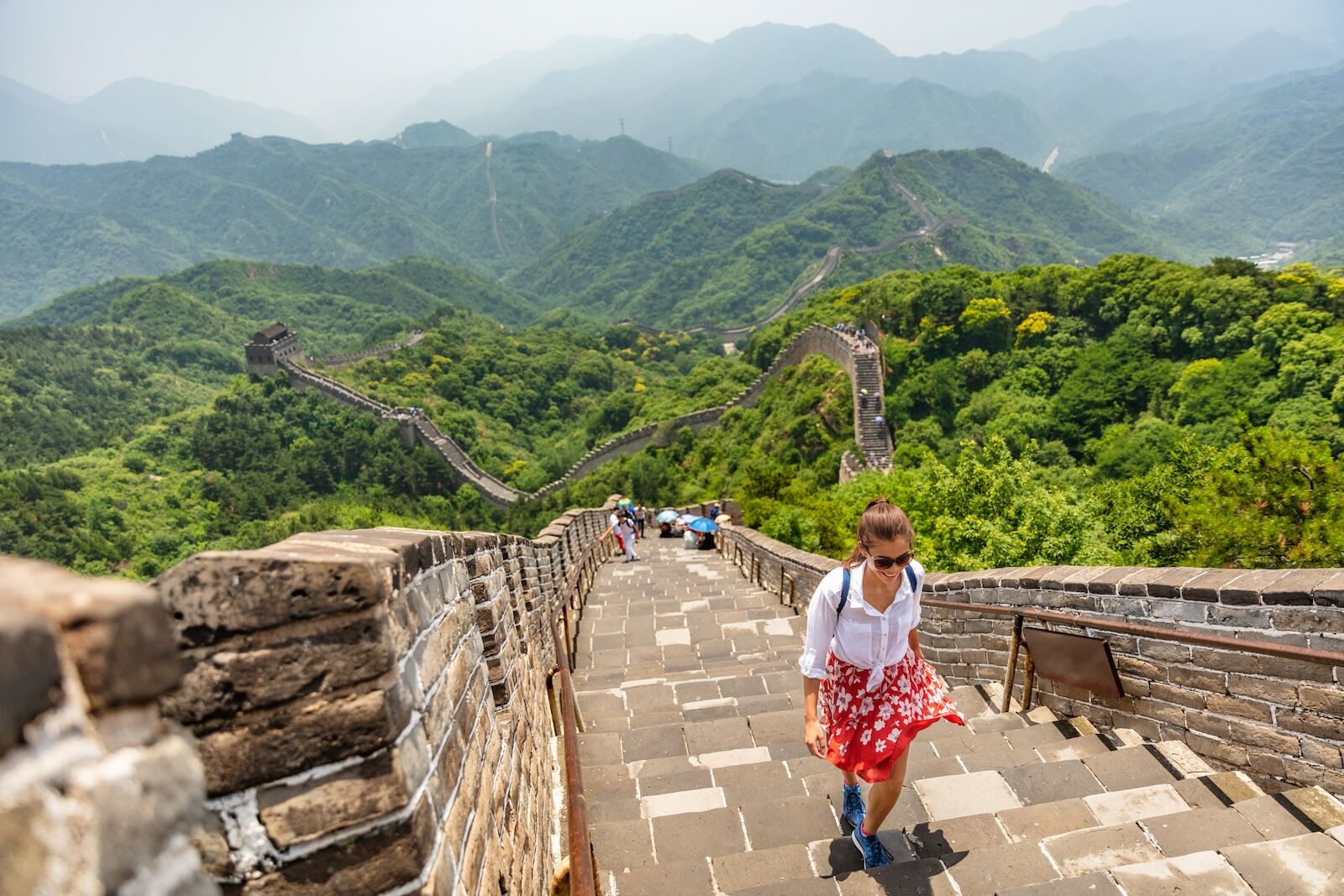 woman in china walking alone